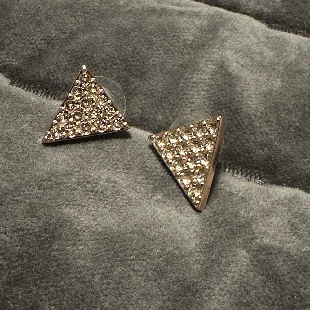 TSC Rose Gold Triangle Stud Earrings